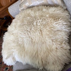 Real curly wool pillowcase.